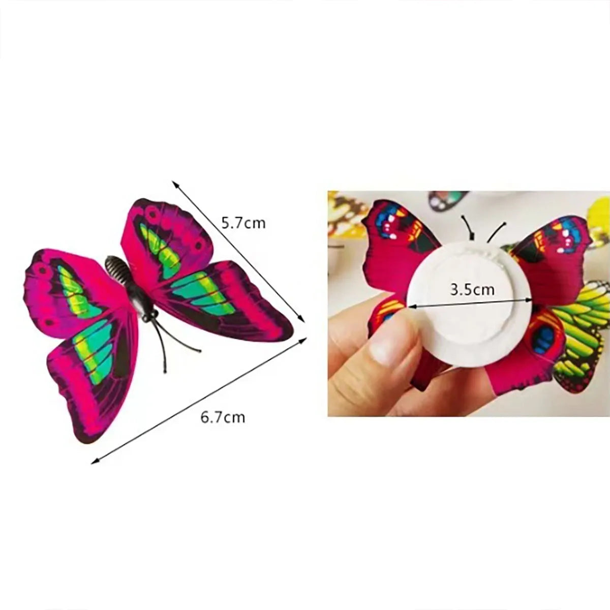 Papillons 3D Lumineux 🦋 – Décoration Murale LED pour Maison, Jardin & Fêtes (10 ou 20 pièces)