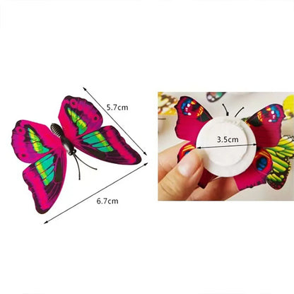 Papillons 3D Lumineux 🦋 – Décoration Murale LED pour Maison, Jardin & Fêtes (10 ou 20 pièces)