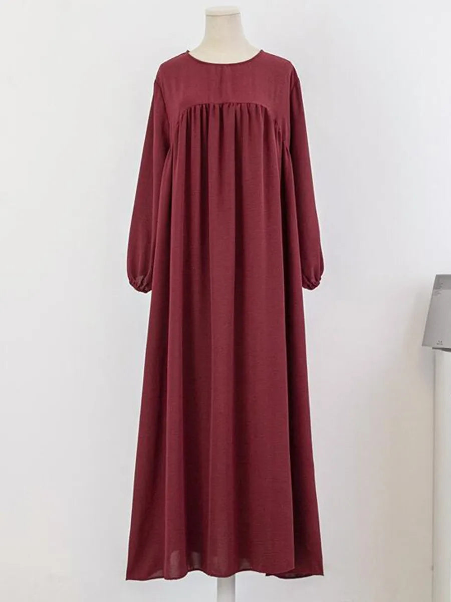 Robe longue abaya de luxe pour femme musulmane, style Dubaï, kebaya couleur unie, tenue modeste pour Ramadan, caftan africain, vêtement islamique pour femme.
