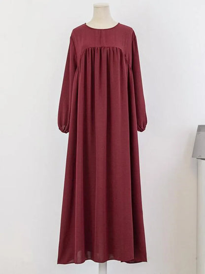 Robe longue abaya de luxe pour femme musulmane, style Dubaï, kebaya couleur unie, tenue modeste pour Ramadan, caftan africain, vêtement islamique pour femme.