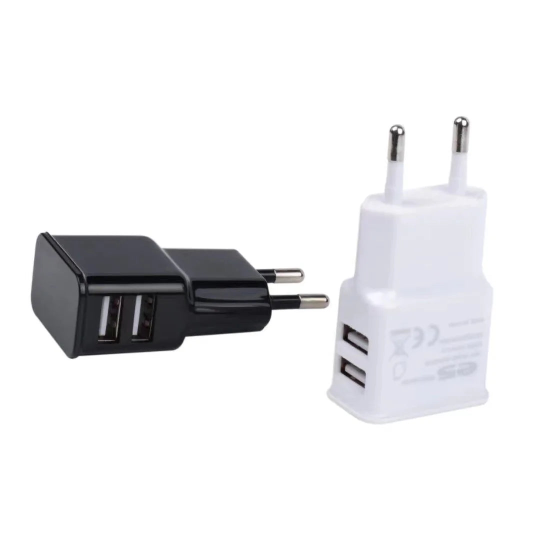 Chargeur Mural USB 5V 2A – Double Port Universel EU Plug | Compatible Samsung, iPhone & Android