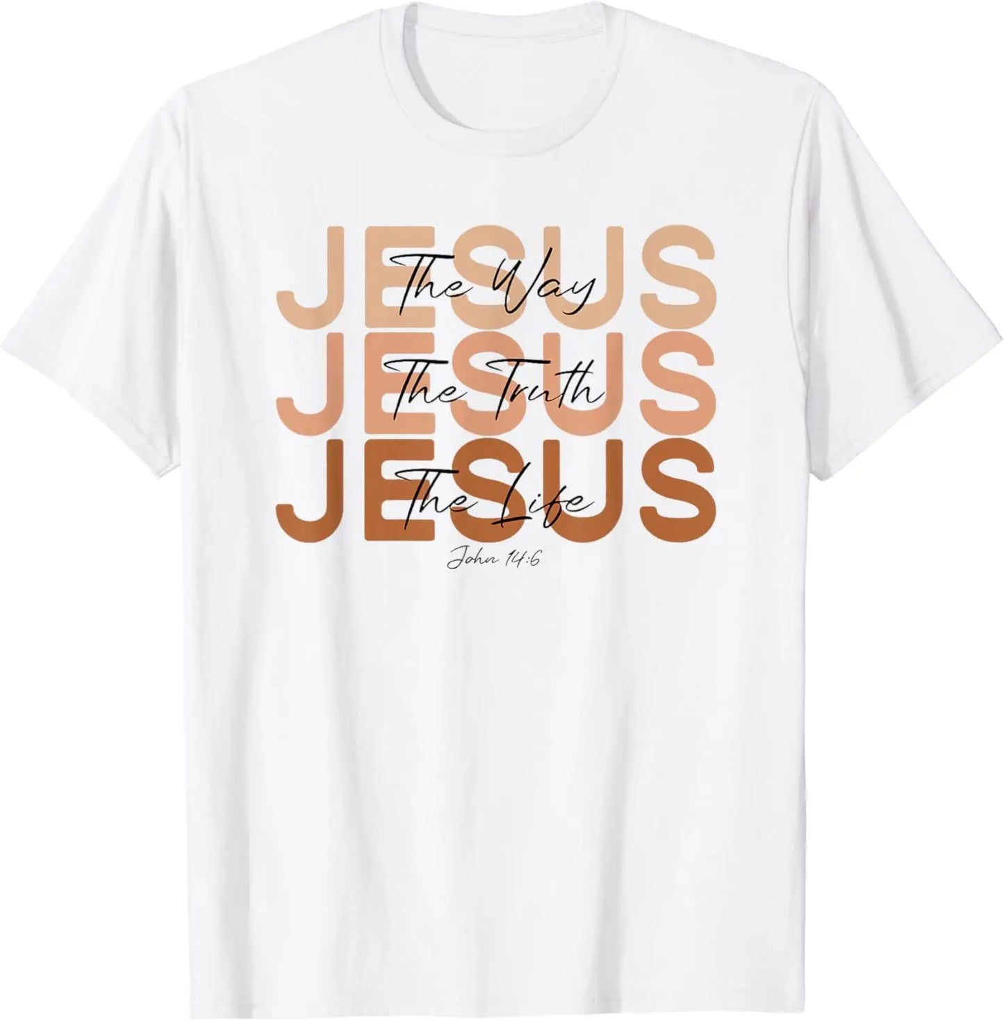 T-shirt chrétien Jésus, le chemin, la vérité, la vie – modèle unisexe vintage
