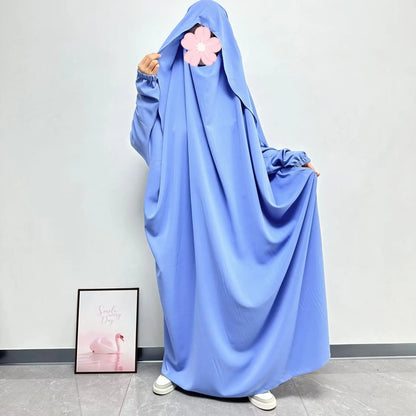Abaya de prière une pièce avec capuche – robe musulmane femme