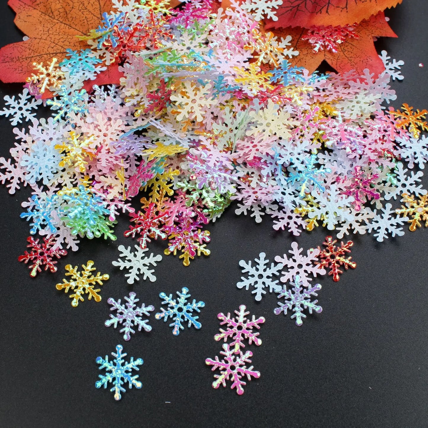Confettis Flocons de Neige 300pcs – Décoration de Noël 2cm pour Sapin & Fêtes