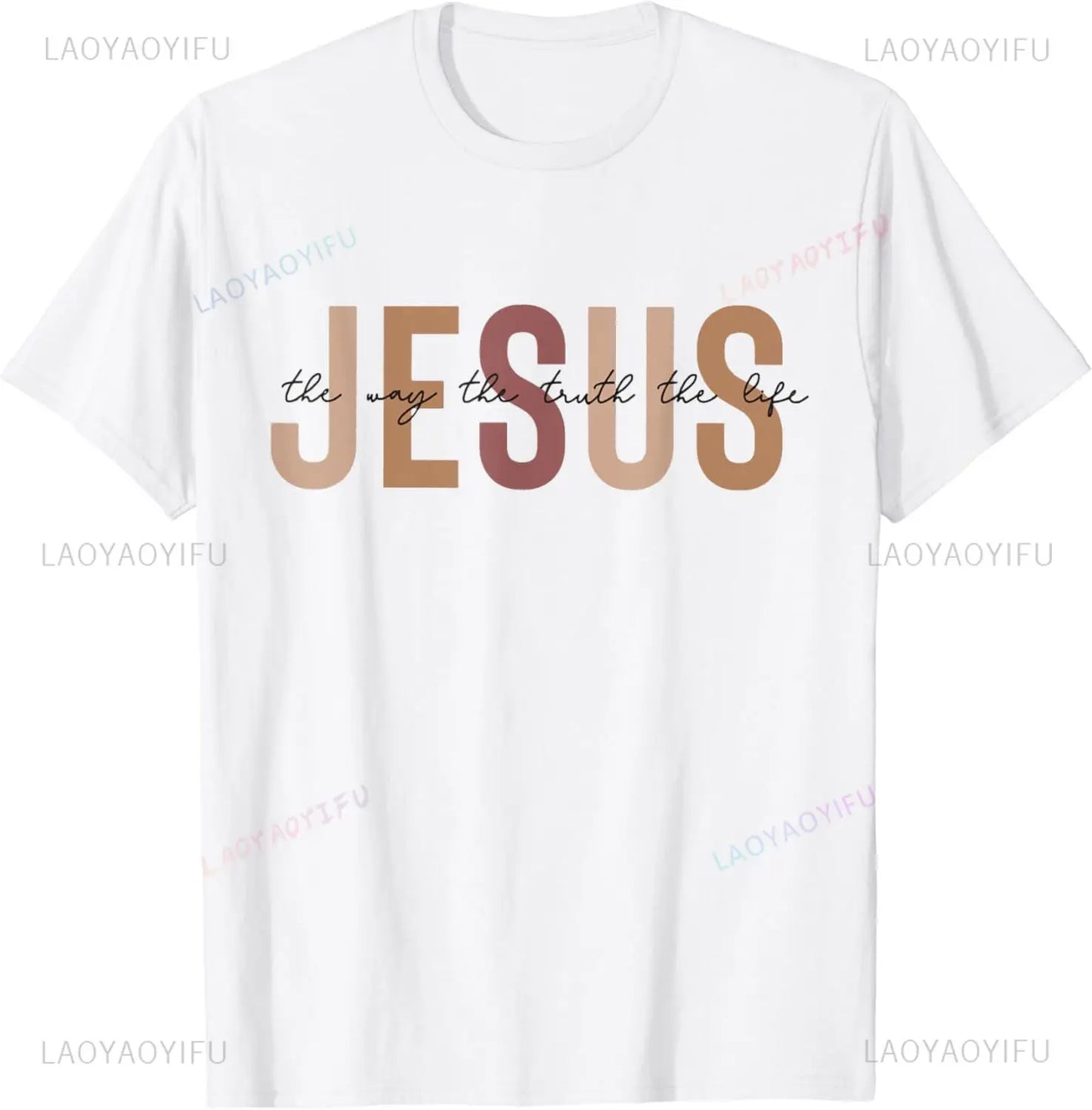 T-shirt chrétien Jésus, le chemin, la vérité, la vie – modèle unisexe vintage