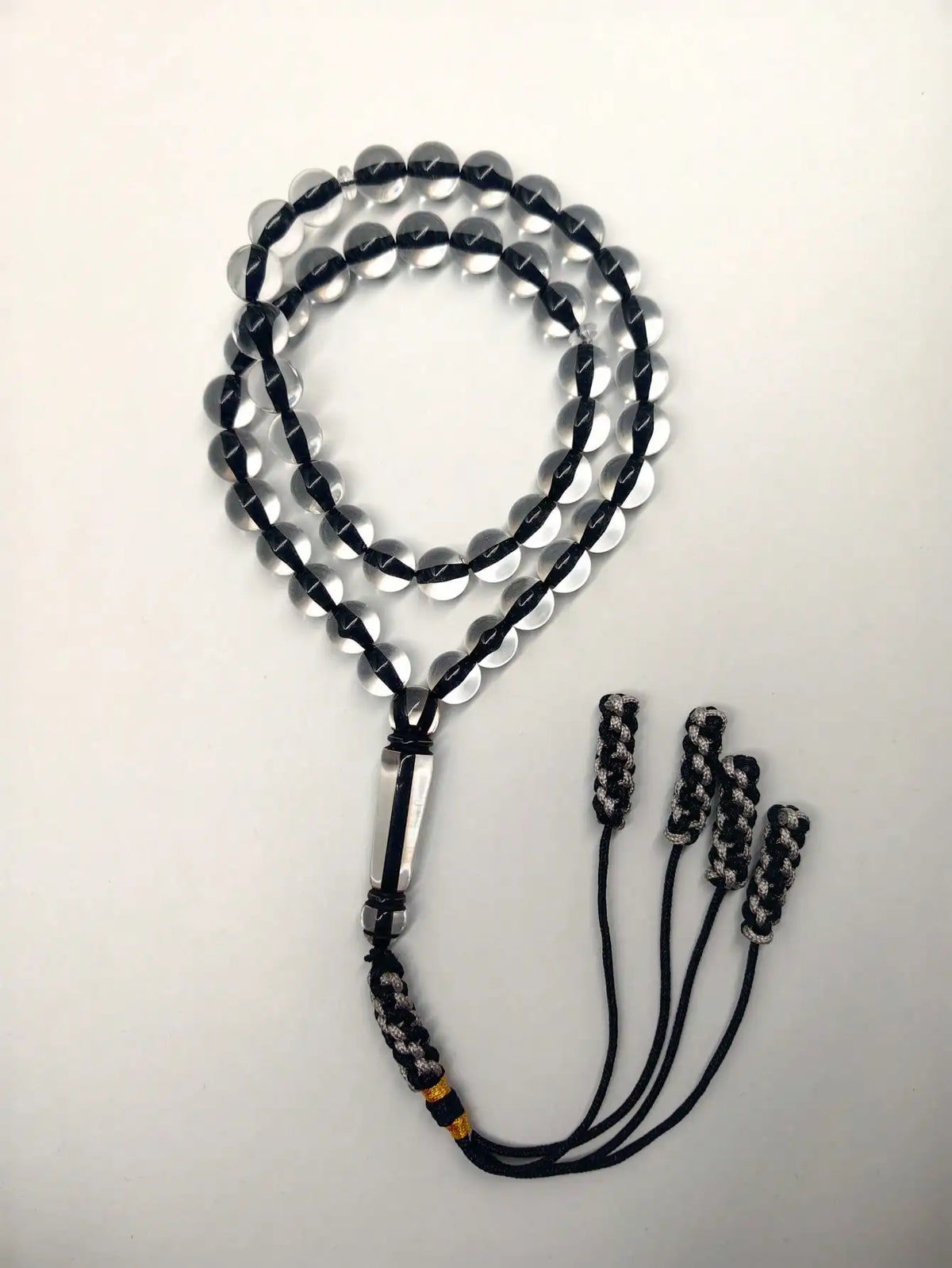 Tasbih Musulmano Nero 45 Grani in Resina – Rosario da Preghiera 10 mm