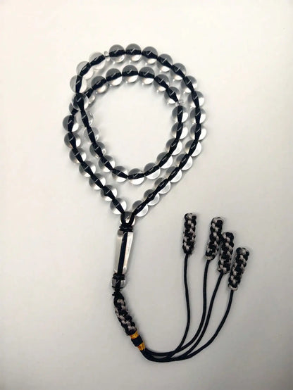 Tasbih Musulmano Nero 45 Grani in Resina – Rosario da Preghiera 10 mm