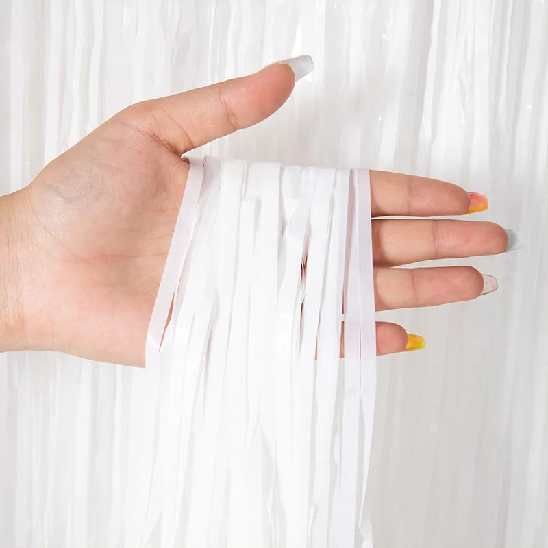 Rideau de fête métallisé (Foil Tassel Fringe Curtain)