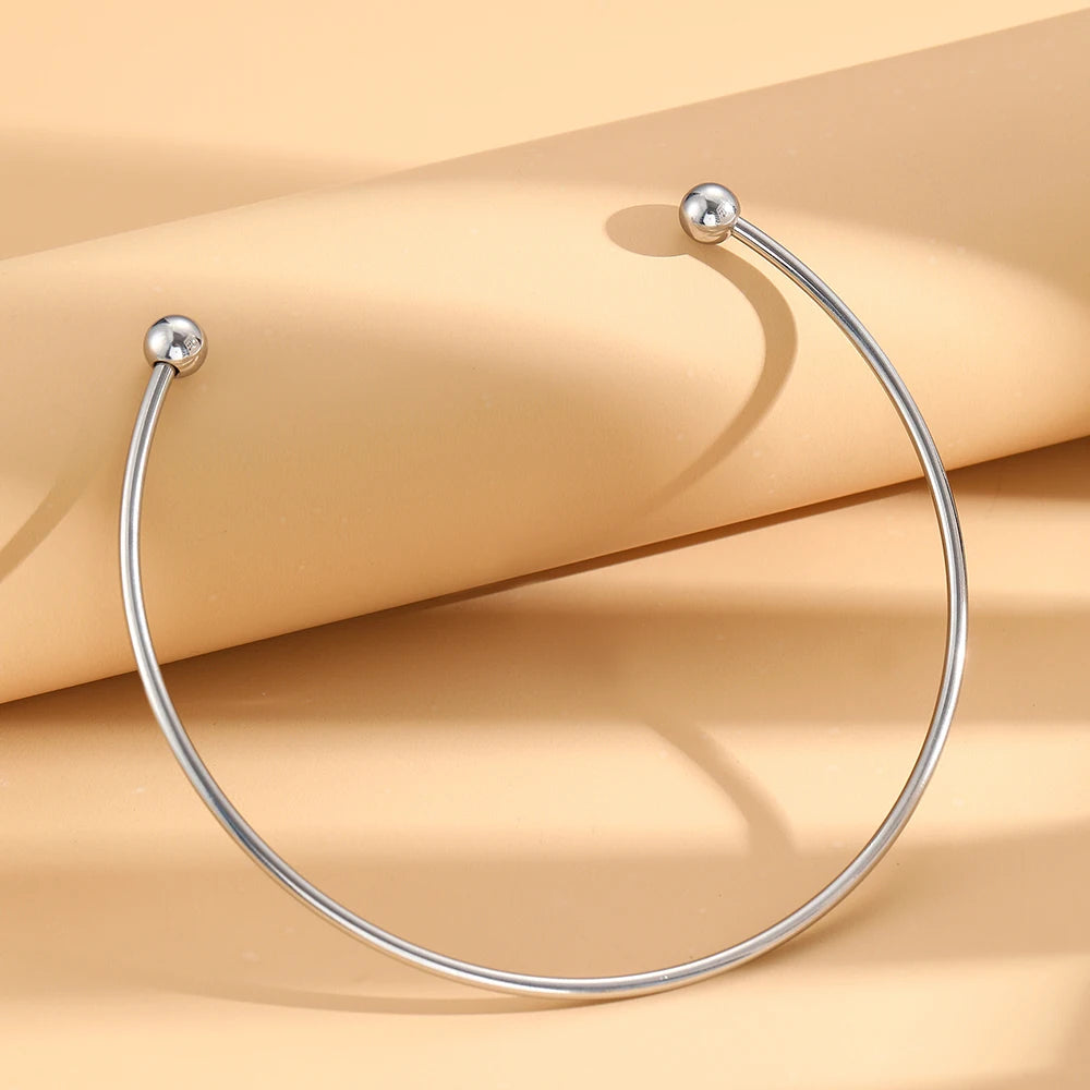 Damen Kugelkette aus Edelstahl – Verstellbare Kette