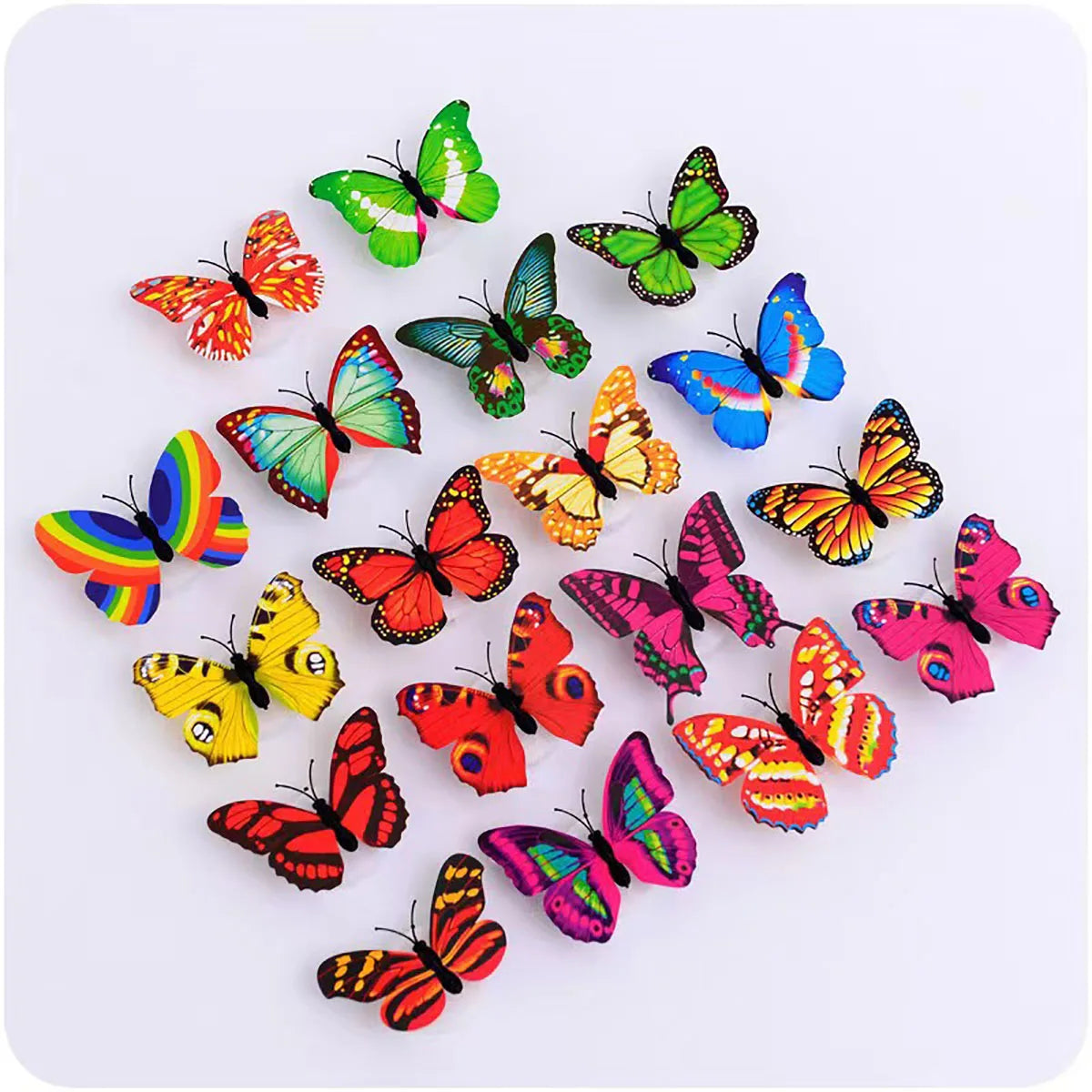 Papillons 3D Lumineux 🦋 – Décoration Murale LED pour Maison, Jardin & Fêtes (10 ou 20 pièces)