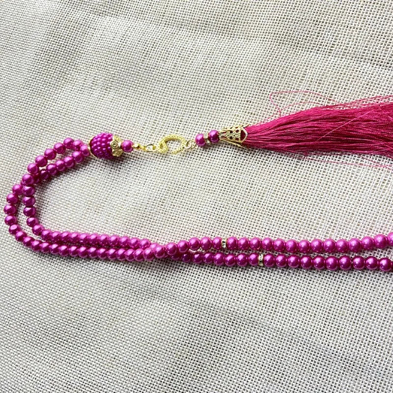 Tasbih Musulman 99 Perles 6 mm – Bracelet de Prière avec Pompon