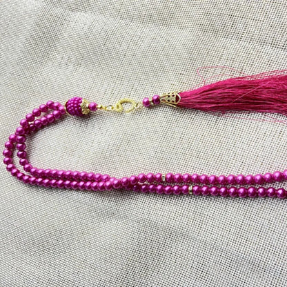 Tasbih Musulman 99 Perles 6 mm – Bracelet de Prière avec Pompon