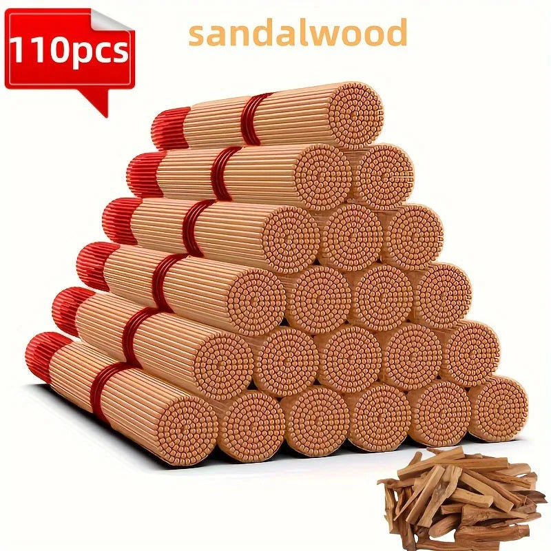 110 bâtons d’encens parfumés Himalaya – lavande, rose, sauge blanche, agarwood et santal