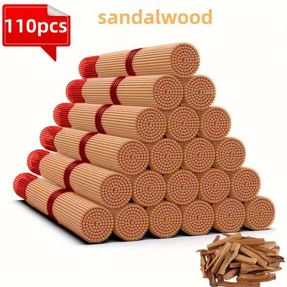 110 bâtons d’encens parfumés Himalaya – lavande, rose, sauge blanche, agarwood et santal