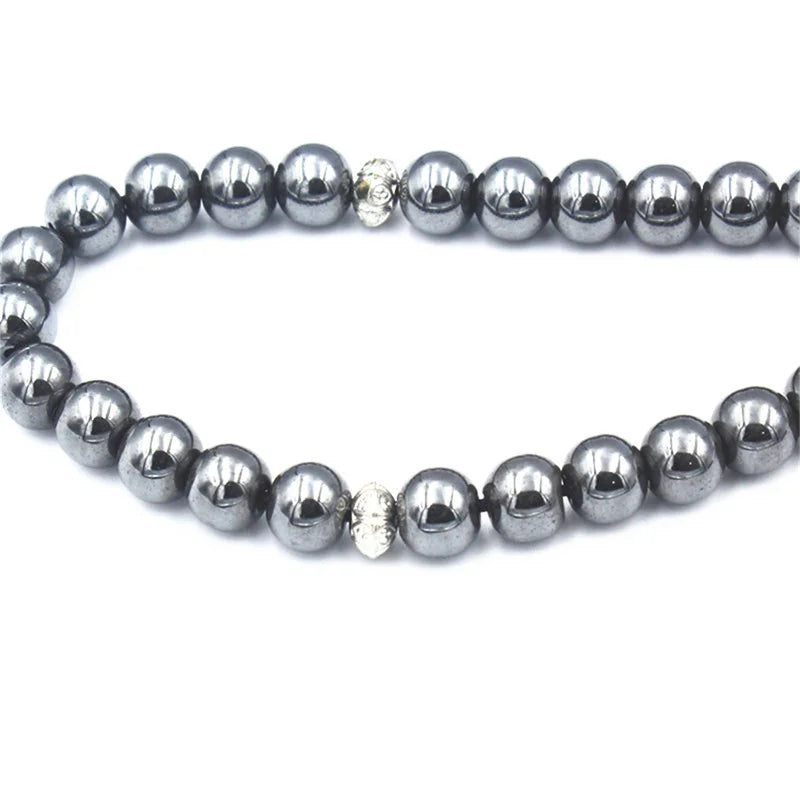 Bracelet Tasbih musulman 33 perles en hématite naturelle – cadeau islamique