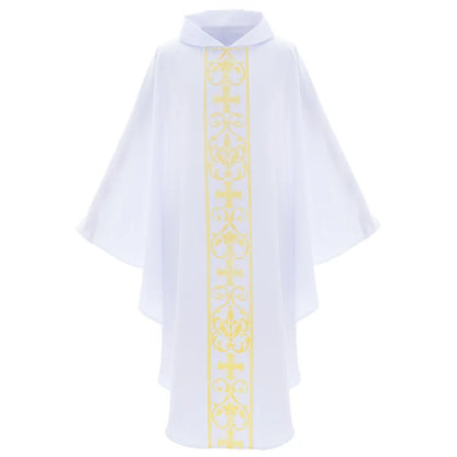 Robe musulmane médiévale imprimée pour homme – Costume de prière et cosplay, 4 couleurs, longueur 128 cm