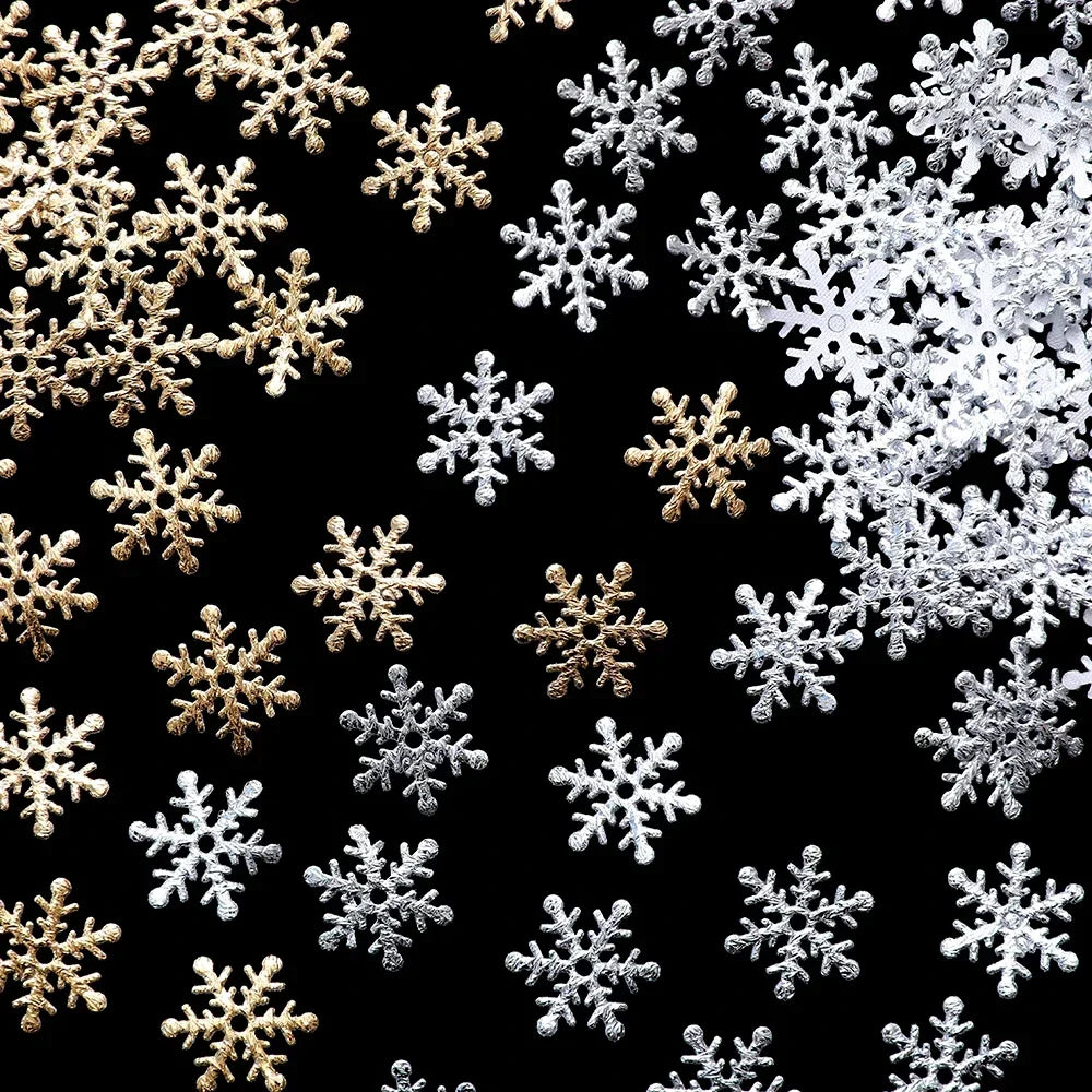 Confettis Flocons de Neige 300pcs – Décoration de Noël 2cm pour Sapin & Fêtes
