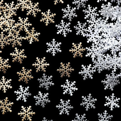 Confettis Flocons de Neige 300pcs – Décoration de Noël 2cm pour Sapin & Fêtes