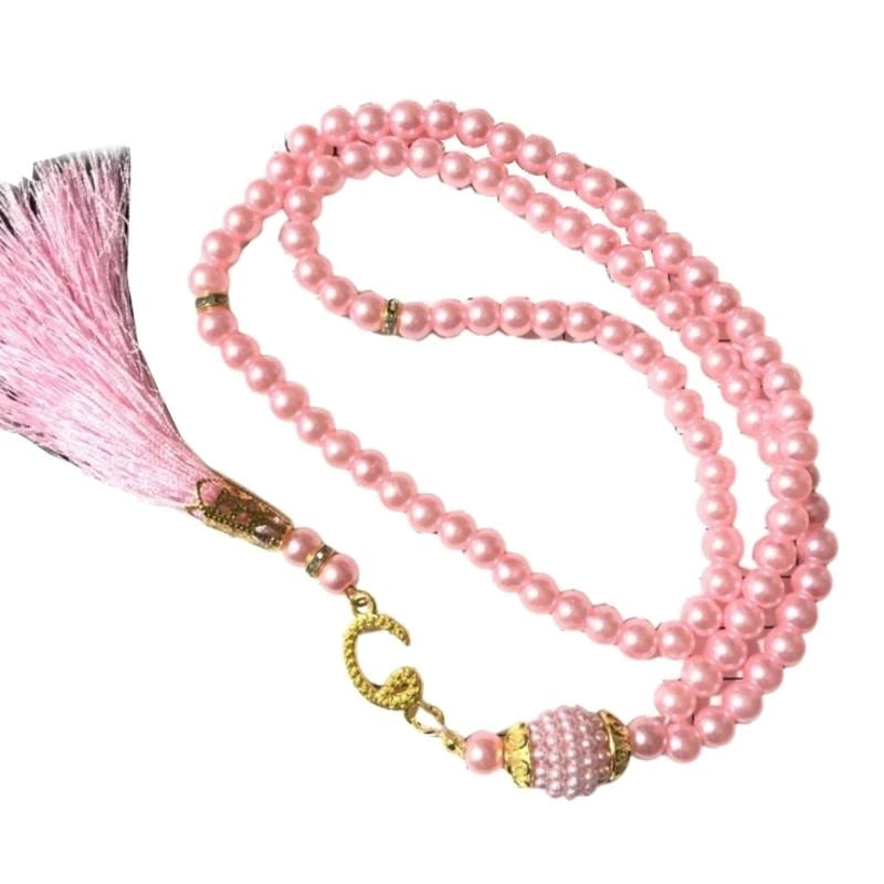 Tasbih 99 Perles Imitation Perle – Bracelet de Prière Musulman