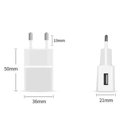 Chargeur Mural USB 5V 2A – Double Port Universel EU Plug | Compatible Samsung, iPhone & Android