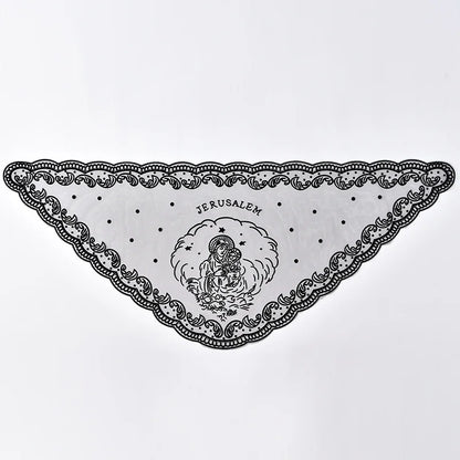 Voile de messe catholique femme en dentelle brodée – foulard Vierge Marie pour prière et église