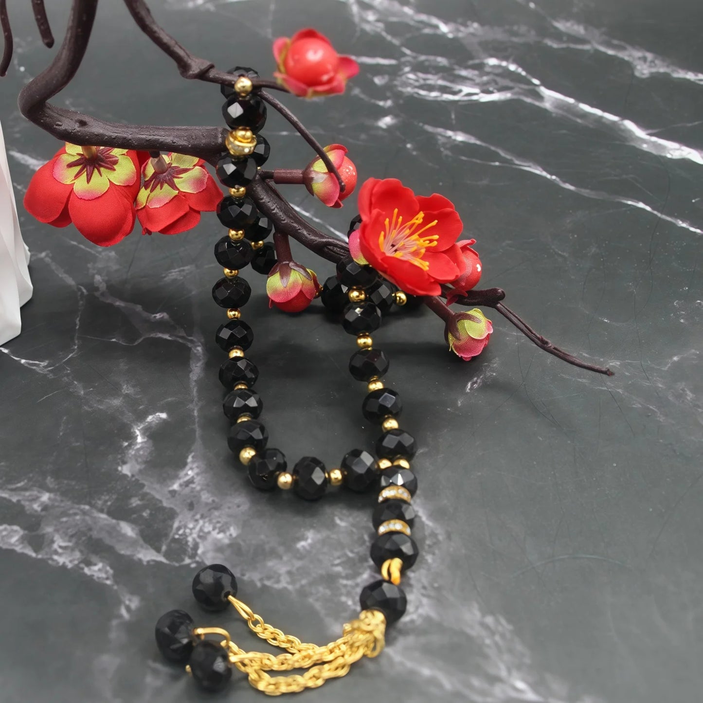 Tasbih Musulman 33 Perles Cristal – Chapelet de Prière Islamique Élégant