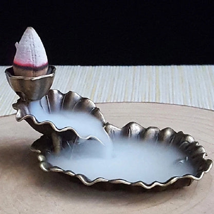 Brûleur d’encens lotus mini – porte-encens chinois décoratif en alliage