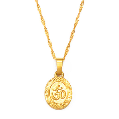 Collier Om doré – Bijou spirituel hindou inspiré du yoga