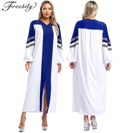Robe de pasteur unisexe pour église et chorale – costume chrétien à manches longues