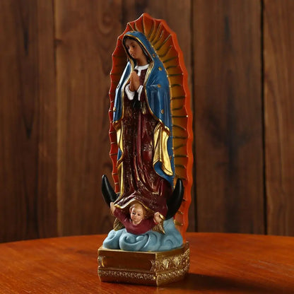 Statue Vierge de Guadalupe 8 pouces – figurine chrétienne décorative