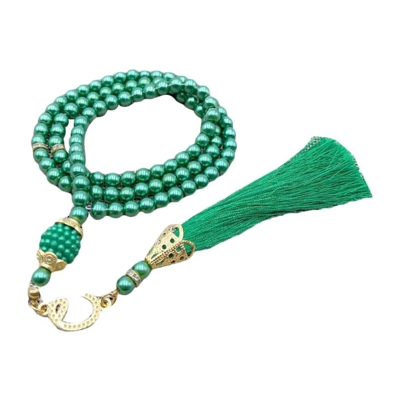 Tasbih 99 Perles Imitation Perle – Bracelet de Prière Musulman