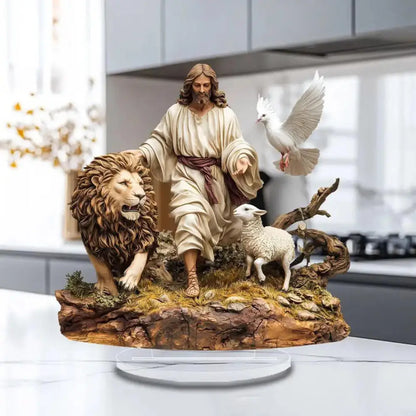 Décoration Naissance de Jésus – Centre de Table Acrylique 2D Brillant