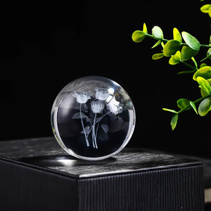Boule Cristal 3D Système Solaire LED – Globe Planètes Gravé au Laser – Décoration Astronomie & Cadeau