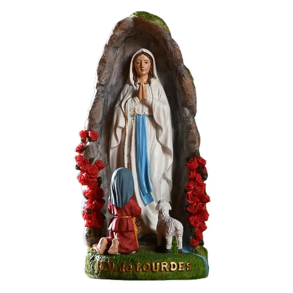 Figurine Religieuse Vierge de Guadalupe – Statue Vierge Marie en Résine Colorée pour Maison, Autel et Cadeau Catholique