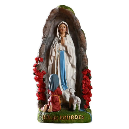 Figurine Religieuse Vierge de Guadalupe – Statue Vierge Marie en Résine Colorée pour Maison, Autel et Cadeau Catholique