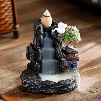 Brûleur d’encens cascade – Porte-encens zen à reflux