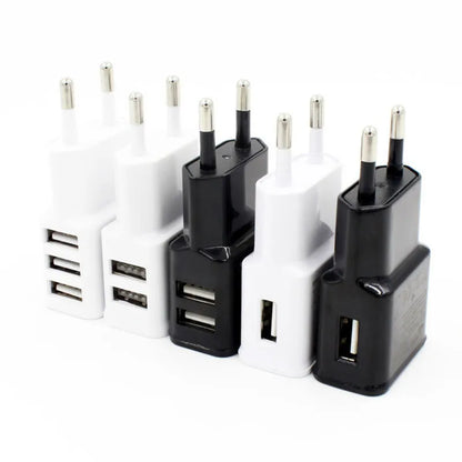 Chargeur Mural USB 5V 2A – Double Port Universel EU Plug | Compatible Samsung, iPhone & Android