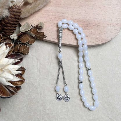 Tasbih Musulman 33 Perles en Verre – Chapelet de Prière Unisexe