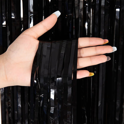 Rideau de fête métallisé (Foil Tassel Fringe Curtain)