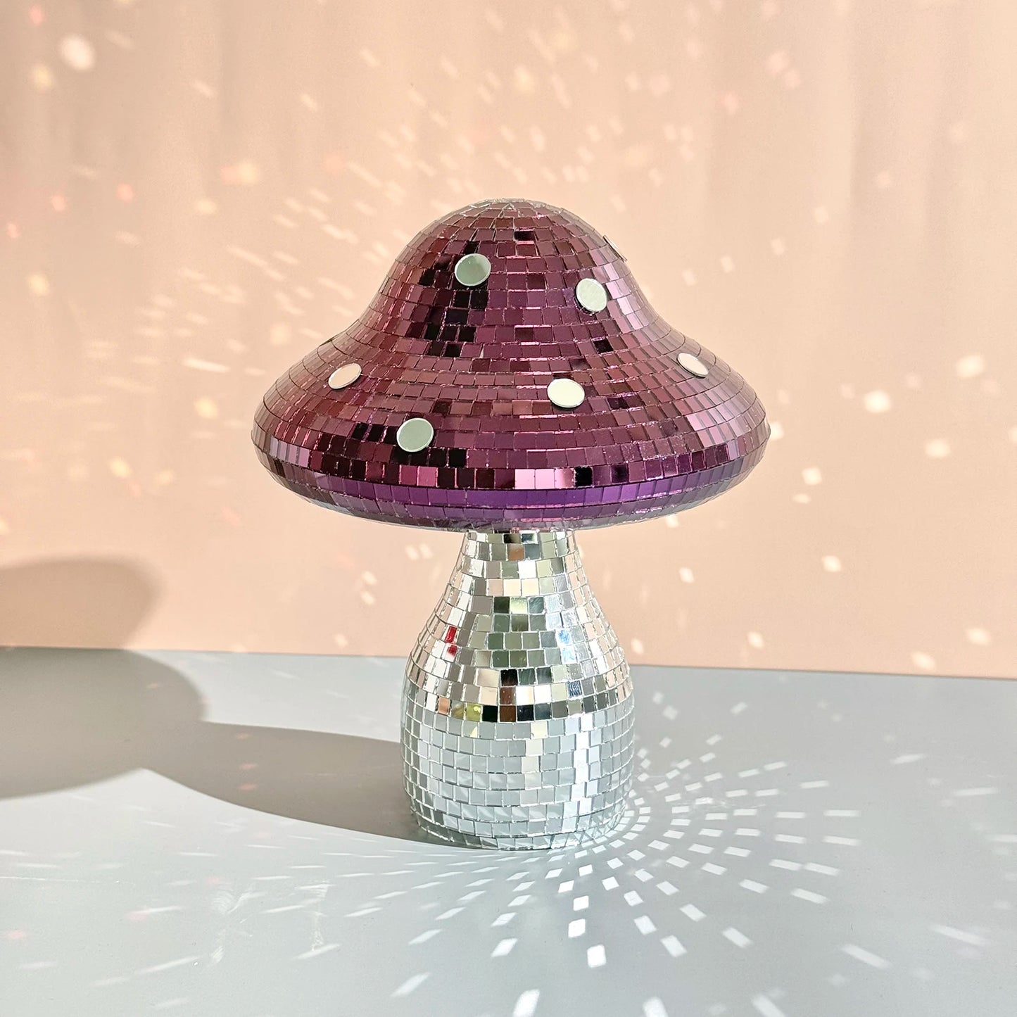 Champignon Disco Rétro – Boule à Facettes Décorative pour Salon, Bureau & Fêtes