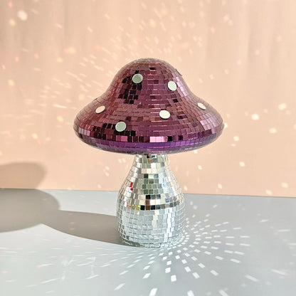 Champignon Disco Rétro – Boule à Facettes Décorative pour Salon, Bureau & Fêtes