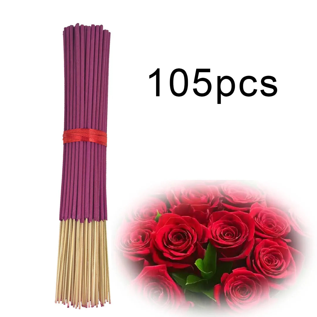 Encens floral à la rose fait main – bâtons parfumés pour intérieur et extérieur