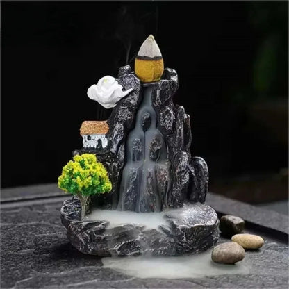 Brûleur d’encens cascade – Porte-encens zen à reflux