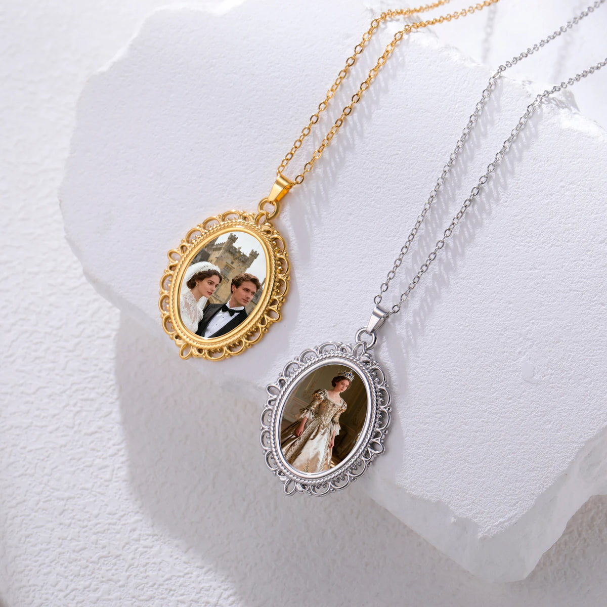 Collier Photo Personnalisé en Acier Inoxydable – Bijou Souvenir