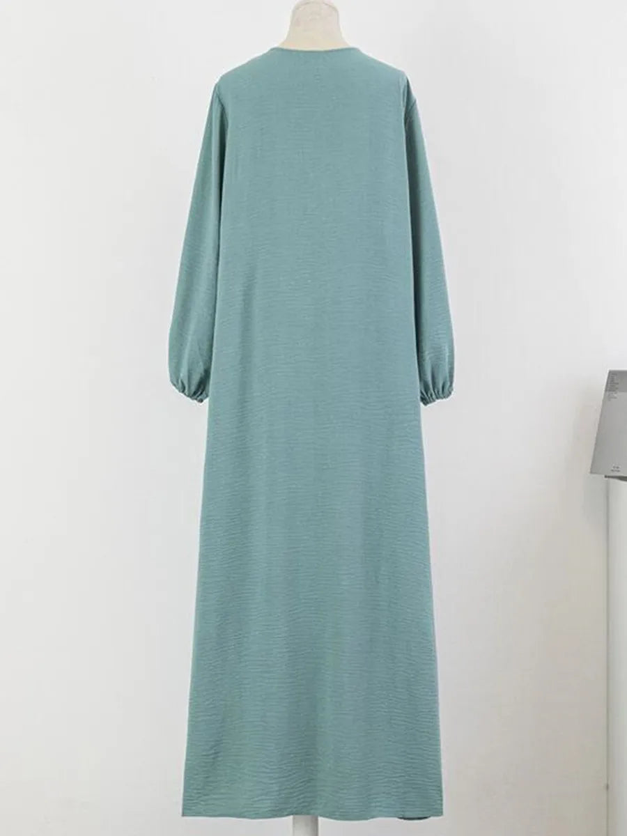 Robe longue abaya de luxe pour femme musulmane, style Dubaï, kebaya couleur unie, tenue modeste pour Ramadan, caftan africain, vêtement islamique pour femme.