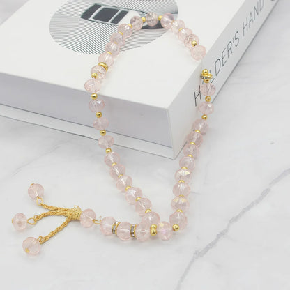 Tasbih Musulman 33 Perles Cristal – Chapelet de Prière Islamique Élégant