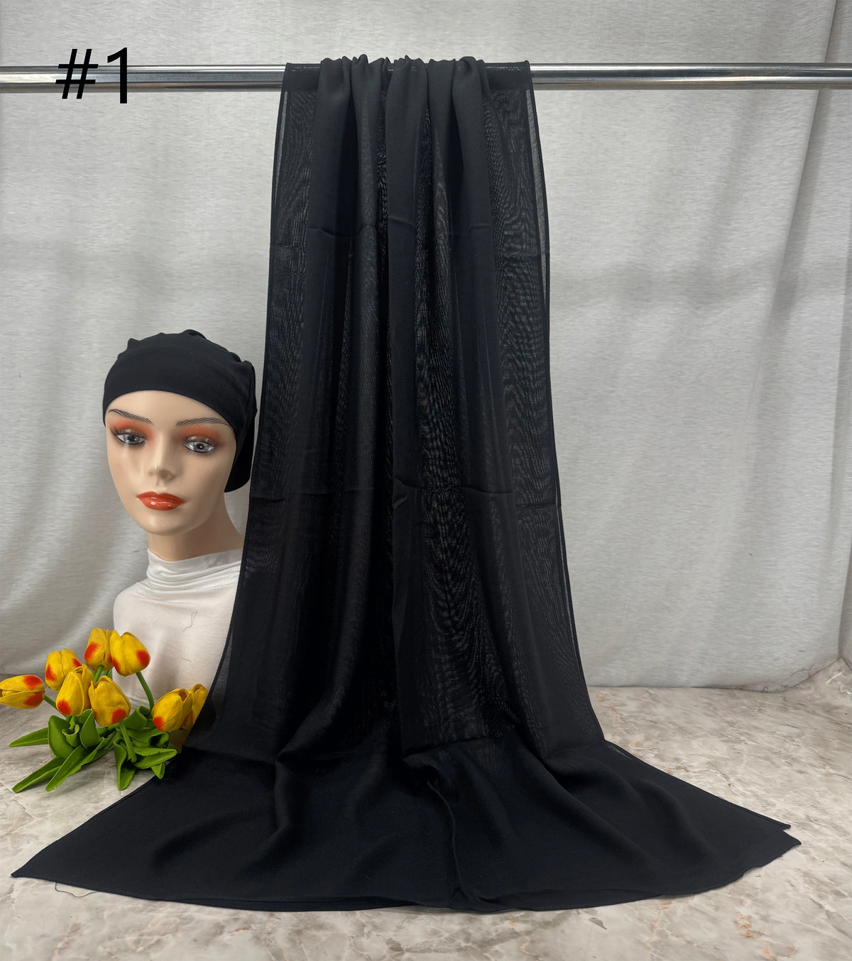 Hijab Modal avec Sous-Bonnet Intégré – 66 Couleurs | Respirant & Couvrant