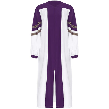 Robe de pasteur unisexe pour église et chorale – costume chrétien à manches longues