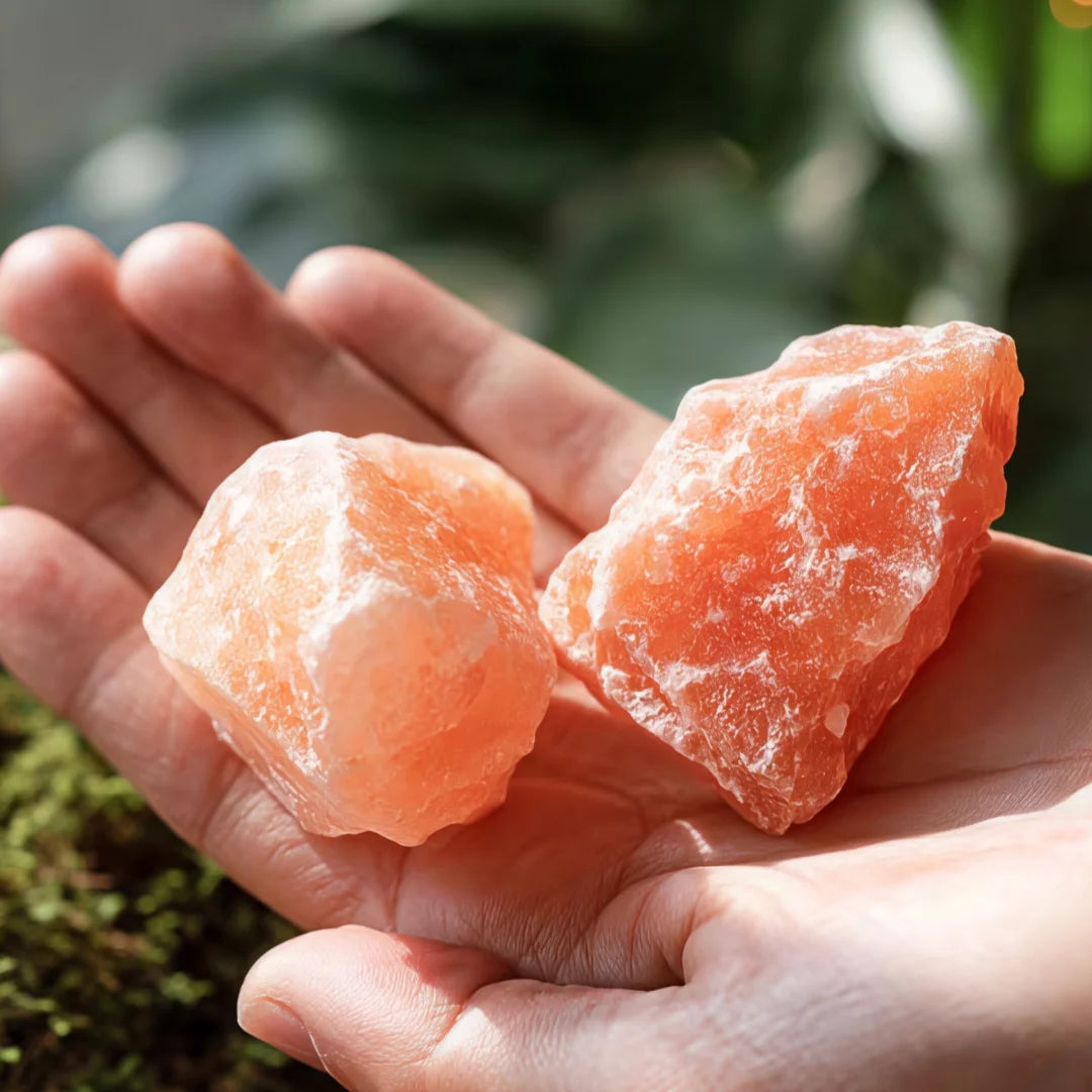 Pierre de sel rose de l’Himalaya naturelle – cristal brut spirituel pour purification et décoration