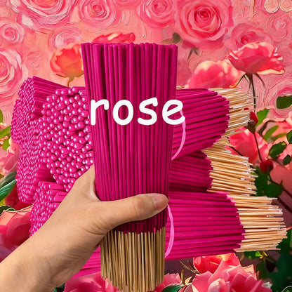 Encens floral à la rose fait main – bâtons parfumés pour intérieur et extérieur